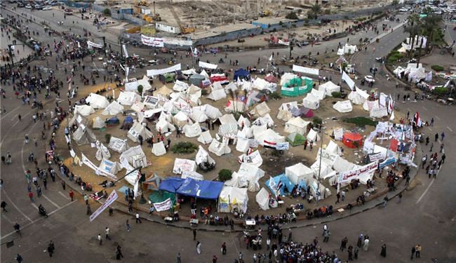 تجمع مخالفان دولت مصر در میدان التحریر
