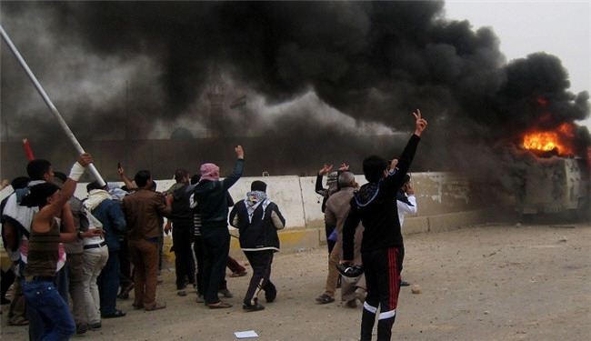 حملۀ اغتشاشگران به مقر ارتش عراق در فلوجه