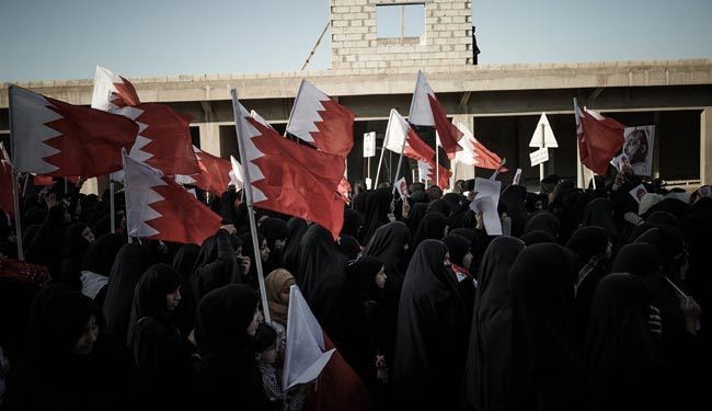 تظاهرات زنان بحريني در دومین سالگرد انقلاب