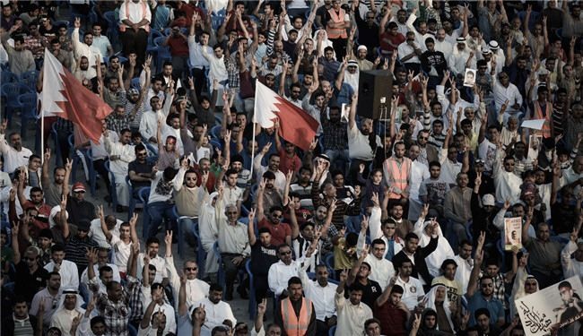 شعار سرنگونی آل خلیفه در جزیرۀ الستره بحرین