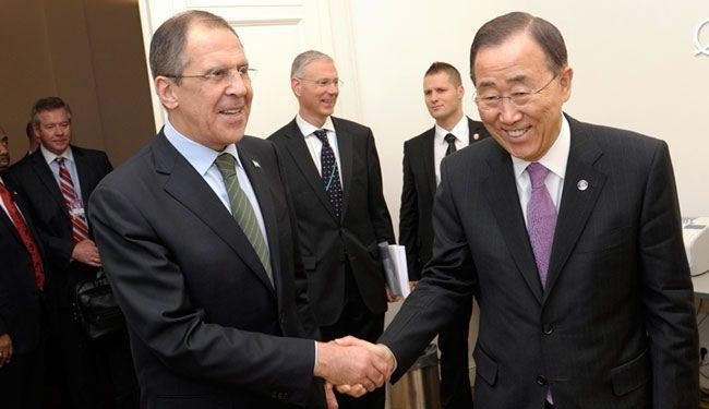 UN chief, Russia urge swift Syria conference