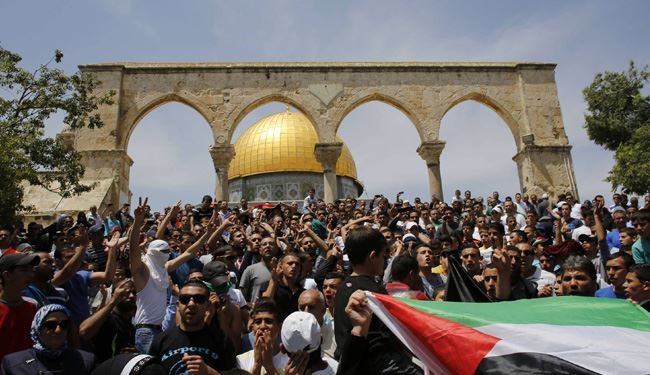 فلسطینی ها در قدس و رام الله تظاهرات کردند