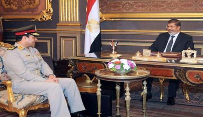 مرسي والسيسي يبحثان إمكانية وساطة للجيش