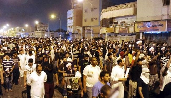 تظاهرات عربستانی ها برای آزادی شیخ باقر النمر