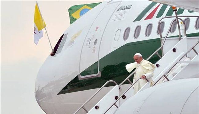 Bomb found in venue of Pope ceremony in Brazil