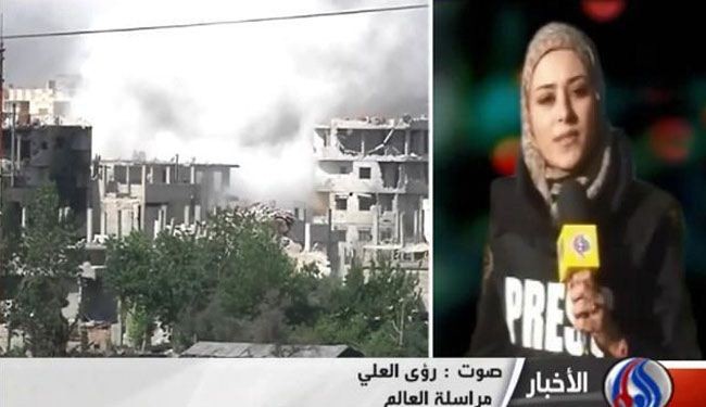 اصابة مراسلة قناة العالم برصاصة في حمص