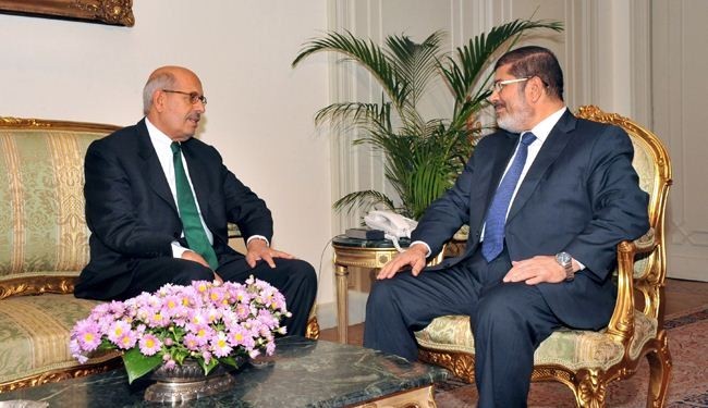 البرادعي يستبعد أي دور لمرسي لحل الأزمة في مصر