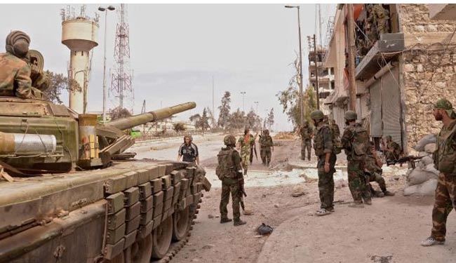 ارتش سوریه کاروان تروریستها را هدف قر ار داد