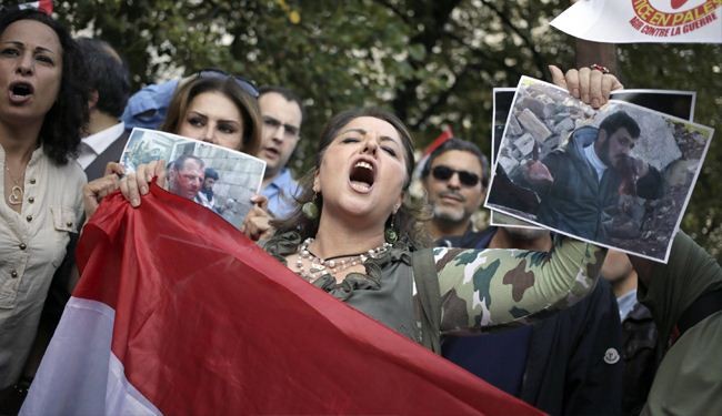 تظاهرة في لندن ضد العدوان العسكري على سوريا