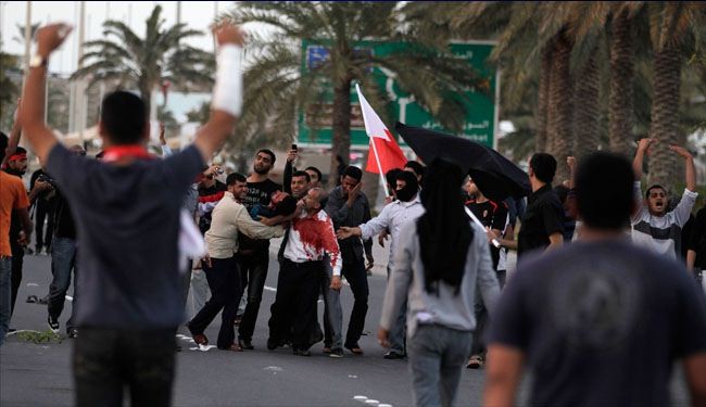Regime forces raid protest near Manama