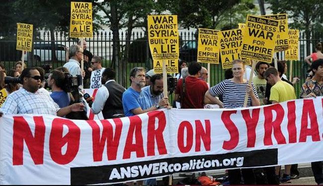 Anti-war protestors slam White House Syria policy