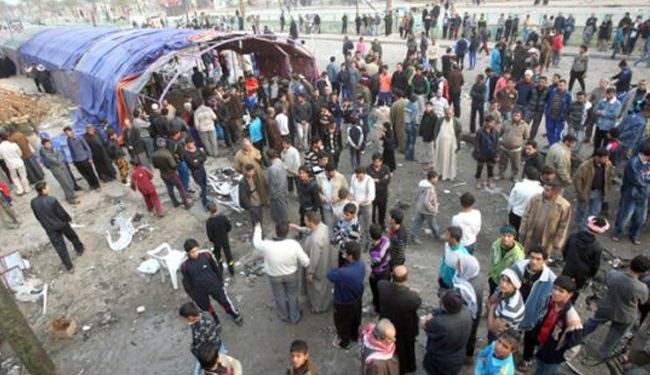 اكثر من 40 قتيلا وجريحا بتفجير استهدف مجلس عزاء ببغداد
