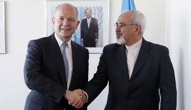 Iran, UK top diplomats discuss nuclear issue, Syria crisis in NY