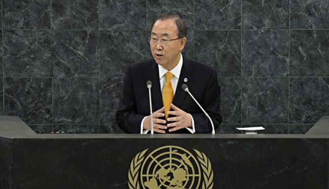 UN chief urges world to stop sending arms to Syria