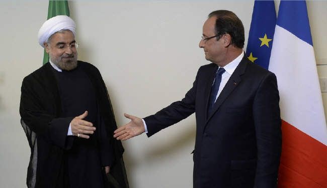 روحاني يجتمع بنظيره الفرنسي في الامم المتحدة