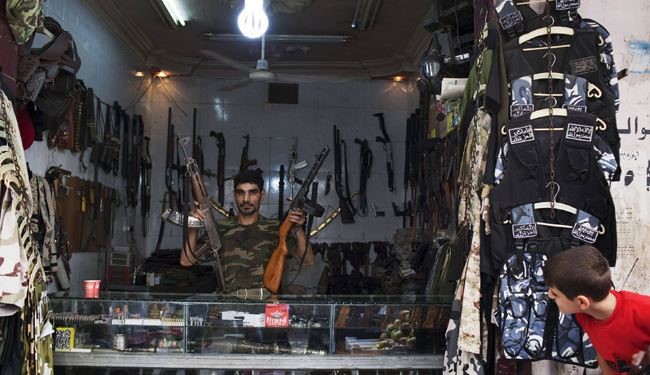 فروشگاه اسلحه به سبک آمریکایی در حلب + عکس
