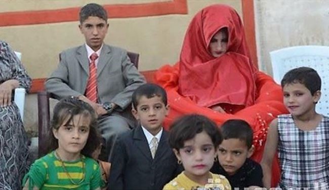 ازدواج اجباری پسر 14 ساله عراقی + عکس