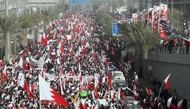 مسيرات حاشدة بالبحرين منددة بالمواقف الاميركية تجاه الثورة