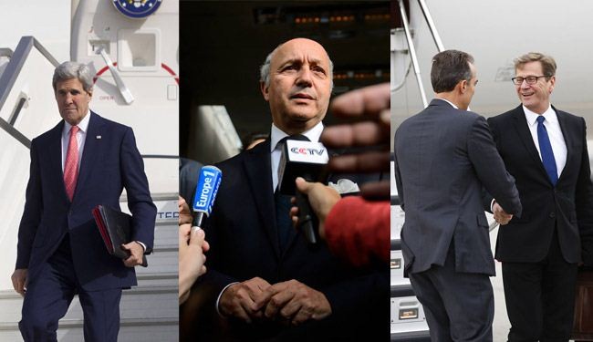 وزراء خارجية اميركا وفرنسا والمانيا وبريطانيا ينضمون لمحادثات جنيف