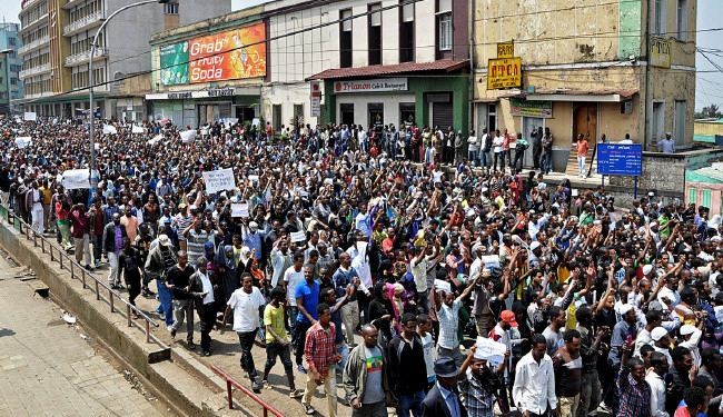 Ethiopians protest Saudi violence in Washington