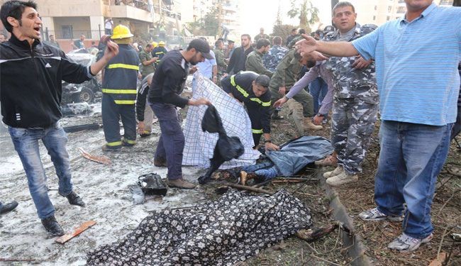 إرتفاع عدد ضحايا تفجير السفارة الإيرانية ببيروت إلی 26 شهيدا