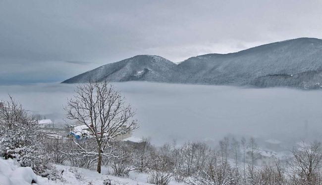 In Picture: Snow-covered Javaherdeh village in north Iran
