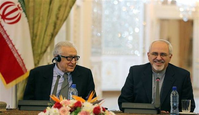 Zarif, Brahimi discuss upcoming Syria talks