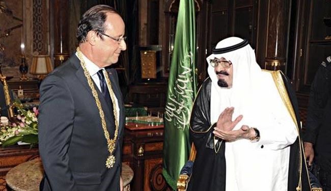الملك السعودي يبحث مع هولاند قضايا المنطقة
