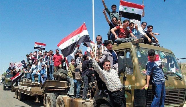 حمایت ارتش سوریه از مردم عدرا دربرابر تروریست ها