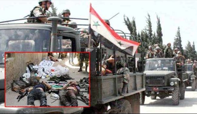 هلاکت 45 تروریست در کمین ارتش سوریه