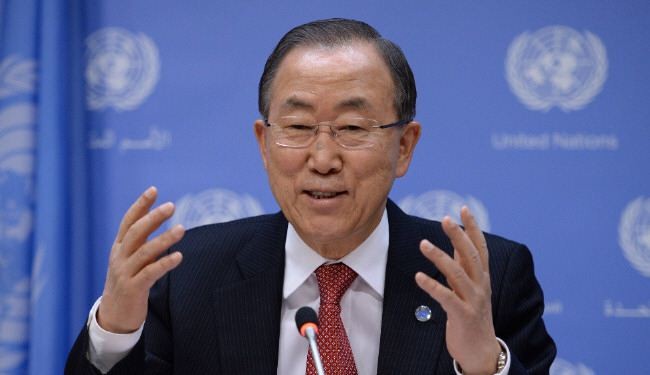 کي مون: الامم المتحدة تدعم مشارکة ایران في اجتماع جنیف 2