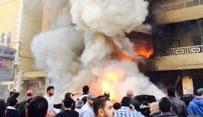 تصاویر انفجار مهیبت در ضاحیه بیروت
