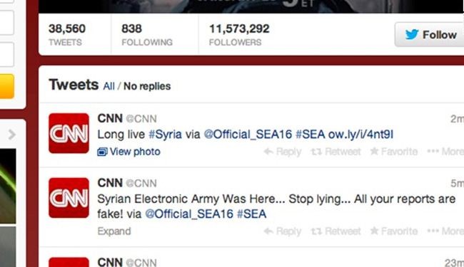 Syrian group hacks CNN social media accounts