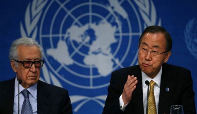 UN chief presses US, Russia for Geneva II resumption