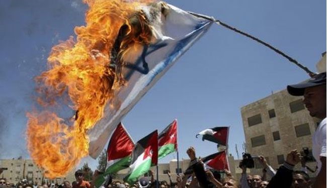تظاهرات اردنیها علیه طرح سازش جان کری