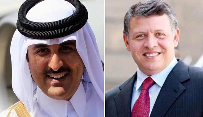 ملك الاردن وأمير قطر يبحثان الاوضاع في الشرق الاوسط