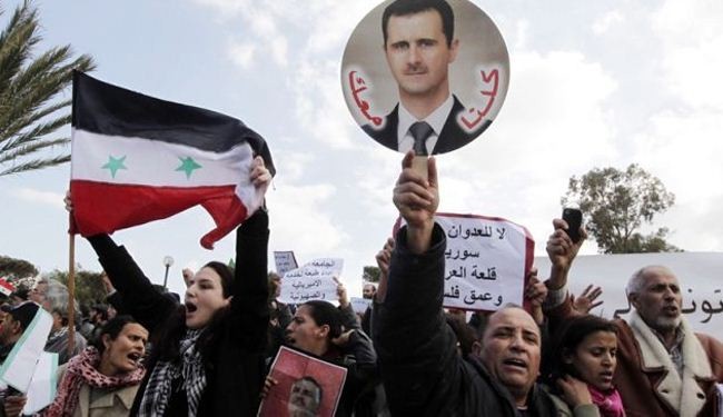 Syrians hold pro-Assad rally in Tunis