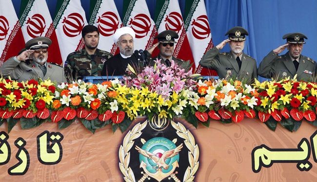الرئيس روحاني بيوم الجيش: قواتنا المسلحة ضمان لأمن المنطقة