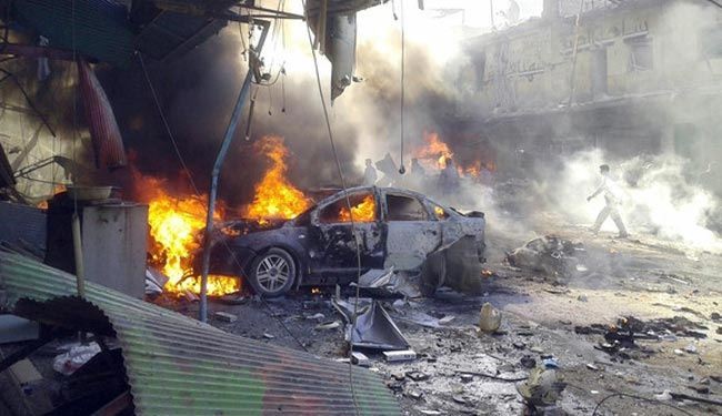 45  قتيلا و85 جريحا بانفجار سيارة مفخخة وسقوط قذيفة في حمص