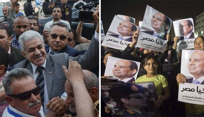 تواصل الحملات الانتخابية والمنافسة تشتد بين السيسي وصباحي