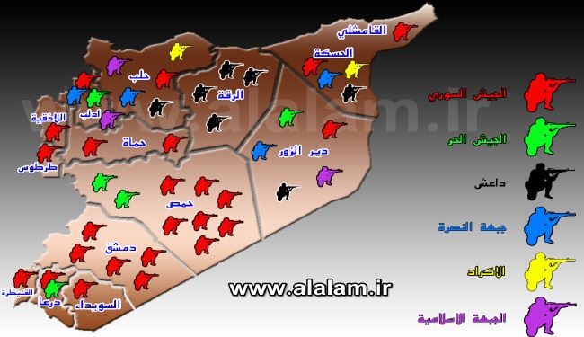 آخرین وضعیت گروه‌های مسلح در سوریه + نقشه
