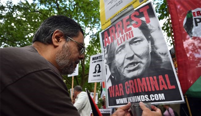 تظاهرات حامیان فلسطین در اعتراض به سفر لیونی به لندن