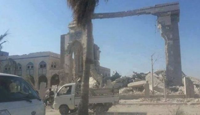 Takfiri terrorists ruin Shia shrine in Syria