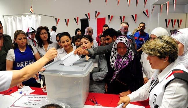نحوه استقبال سوری‌ها از انتخابات در دمشق