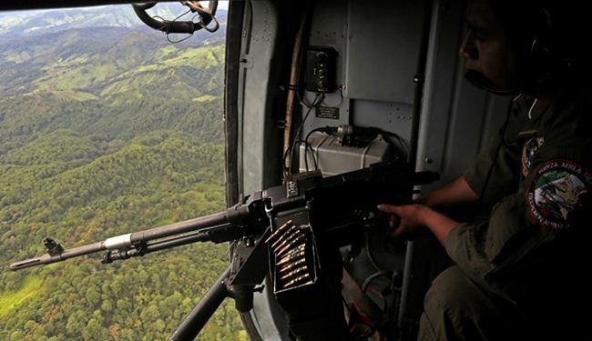 Mexican military chopper target US border guards
