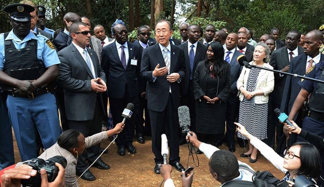 بان كي مون يطالب بدعم كينيا والدول الافريقية على مكافحة الارهاب