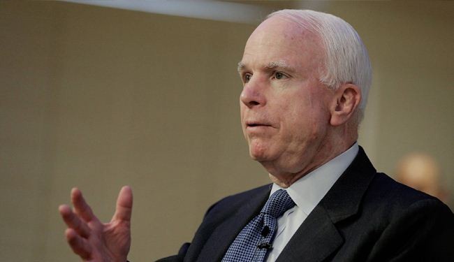 McCain pushes for further conflict, calls for arming Syria militants