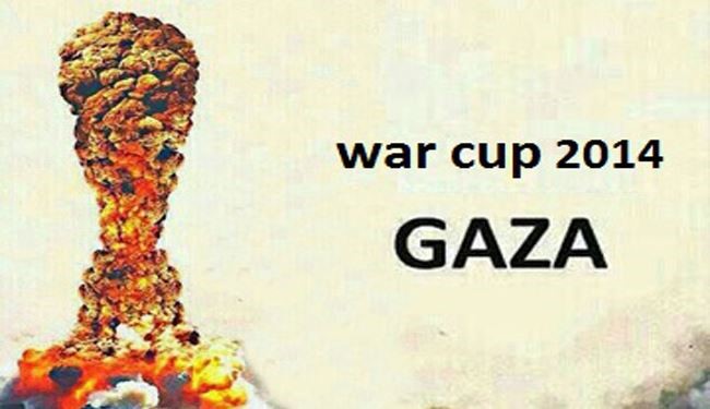کشتار مردم غزه در سایه جام جهانی - کاریکاتور