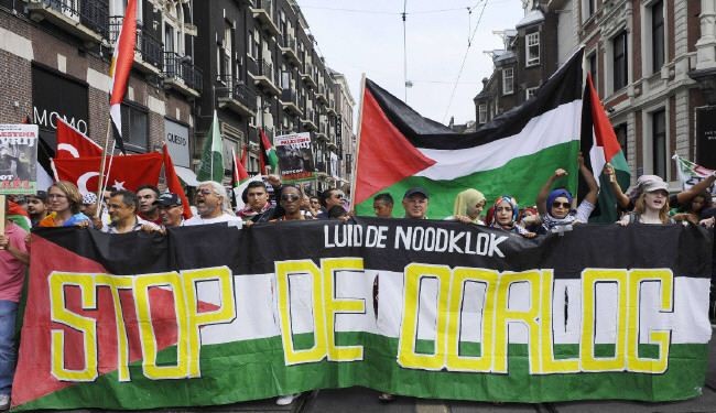هولندا... الالاف يتظاهرون ضد العدوان الاسرائيلي على غزة