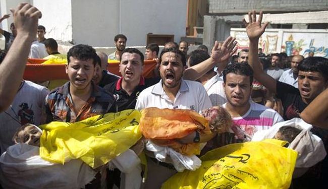 In picture: Funeral of slain Gaza children